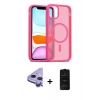 MARSİLYAN™- iPhone 11 Kılıf Siluet Minimal Prime - Siyah 6D Antistatik Mat Seramik Hayalet Nano Ekran Koruyucu + Raze Metal Kamera Lens - MR