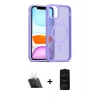 MARSİLYAN™- iPhone 11 Kılıf Siluet Minimal Prime - Siyah 6D Antistatik Mat Seramik Hayalet Nano Ekran Koruyucu + Kamera Lens Koruma Cam - SF