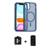 MARSİLYAN™- iPhone 11 Kılıf Siluet Minimal Prime - Siyah 6D Antistatik Mat Seramik Hayalet Nano Ekran Koruyucu + PVD Metal Kamera Lens - YL