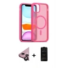 MARSİLYAN™- iPhone 11 Kılıf Siluet Minimal Prime - Siyah 6D Antistatik Mat Seramik Hayalet Nano Ekran Koruyucu + Raze Metal Kamera Lens - SH