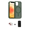 MARSİLYAN™- iPhone 11 Kılıf Siluet Minimal Prime - Siyah 6D Antistatik Mat Seramik Hayalet Nano Ekran Koruyucu + Pers Alüminyum Kamera Lens - KI