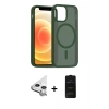 MARSİLYAN™- iPhone 11 Kılıf Siluet Minimal Prime - Siyah 6D Antistatik Mat Seramik Hayalet Nano Ekran Koruyucu + Raze Metal Kamera Lens - GS