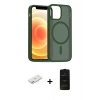 MARSİLYAN™- iPhone 11 Kılıf Siluet Minimal Prime - Siyah 6D Antistatik Mat Seramik Hayalet Nano Ekran Koruyucu + Renkli Kamera Lens Koruma Cam - PE
