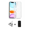 MARSİLYAN™- iPhone 11 Kılıf Siluet Minimal Prime - Siyah 6D Antistatik Mat Seramik Hayalet Nano Ekran Koruyucu + Raze Metal Kamera Lens - GS