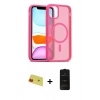 MARSİLYAN™- iPhone 11 Kılıf Siluet Minimal Prime - Siyah 6D Antistatik Mat Seramik Hayalet Nano Ekran Koruyucu + Rainbow Kamera Lens Koruma Cam - KI