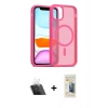 MARSİLYAN™- iPhone 11 Kılıf Siluet Minimal Prime - Siyah 6D Mat Seramik Hayalet Nano Ekran Koruyucu + Kamera Lens Koruma Cam - SF