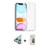 MARSİLYAN™- iPhone 11 Kılıf Siluet Minimal Prime - Siyah 6D Mat Seramik Hayalet Nano Ekran Koruyucu + Raze Metal Kamera Lens - KI