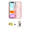MARSİLYAN™- iPhone 11 Kılıf Siluet Minimal Prime - Siyah 6D Mat Seramik Hayalet Nano Ekran Koruyucu + Rainbow Kamera Lens Koruma Cam - KI