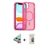 MARSİLYAN™- iPhone 11 Kılıf Siluet Minimal Prime - Siyah 6D Mat Seramik Hayalet Nano Ekran Koruyucu + Raze Metal Kamera Lens - KI