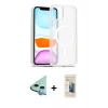 MARSİLYAN™- iPhone 11 Kılıf Siluet Minimal Prime - Siyah 6D Mat Seramik Hayalet Nano Ekran Koruyucu + Raze Metal Kamera Lens - MI