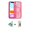 MARSİLYAN™- iPhone 11 Kılıf Siluet Minimal Prime - Siyah 6D Mat Seramik Hayalet Nano Ekran Koruyucu + Raze Metal Kamera Lens - MI