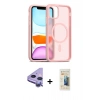 MARSİLYAN™- iPhone 11 Kılıf Siluet Minimal Prime - Siyah 6D Mat Seramik Hayalet Nano Ekran Koruyucu + Raze Metal Kamera Lens - MR