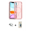 MARSİLYAN™- iPhone 11 Kılıf Siluet Minimal Prime - Siyah 6D Mat Seramik Hayalet Nano Ekran Koruyucu + Pers Alüminyum Kamera Lens - YL