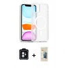 MARSİLYAN™- iPhone 11 Kılıf Siluet Minimal Prime - Siyah 6D Mat Seramik Hayalet Nano Ekran Koruyucu + PVD Metal Kamera Lens - YL
