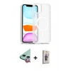 MARSİLYAN™- iPhone 11 Kılıf Siluet Minimal Prime - Siyah Bilvis 3D Cam Ekran Koruyucu + Raze Metal Kamera Lens - KI
