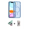 MARSİLYAN™- iPhone 11 Kılıf Siluet Minimal Prime - Siyah Bilvis 3D Cam Ekran Koruyucu + Raze Metal Kamera Lens - KI