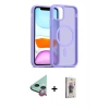 MARSİLYAN™- iPhone 11 Kılıf Siluet Minimal Prime - Siyah Bilvis 3D Cam Ekran Koruyucu + Raze Metal Kamera Lens - KI
