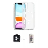 MARSİLYAN™- iPhone 11 Kılıf Siluet Minimal Prime - Siyah Bilvis 3D Cam Ekran Koruyucu + PVD Metal Kamera Lens - MI