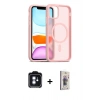 MARSİLYAN™- iPhone 11 Kılıf Siluet Minimal Prime - Siyah Bilvis 3D Cam Ekran Koruyucu + PVD Metal Kamera Lens - MI