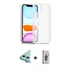 MARSİLYAN™- iPhone 11 Kılıf Siluet Minimal Prime - Siyah Bilvis 3D Cam Ekran Koruyucu + Raze Metal Kamera Lens - MI