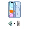 MARSİLYAN™- iPhone 11 Kılıf Siluet Minimal Prime - Siyah Bilvis 3D Cam Ekran Koruyucu + Raze Metal Kamera Lens - MI
