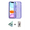 MARSİLYAN™- iPhone 11 Kılıf Siluet Minimal Prime - Siyah Bilvis 3D Cam Ekran Koruyucu + Raze Metal Kamera Lens - MI