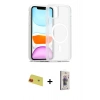 MARSİLYAN™- iPhone 11 Kılıf Siluet Minimal Prime - Siyah Bilvis 3D Cam Ekran Koruyucu + Rainbow Kamera Lens Koruma Cam - KI