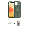 MARSİLYAN™- iPhone 11 Kılıf Siluet Minimal Prime - Siyah Bilvis 3D Cam Ekran Koruyucu + Renkli Kamera Lens Koruma Cam - SI