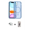 MARSİLYAN™- iPhone 11 Kılıf Siluet Minimal Prime - Siyah Bilvis 3D Cam Ekran Koruyucu + Pers Alüminyum Kamera Lens - YL