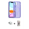 MARSİLYAN™- iPhone 11 Kılıf Siluet Minimal Prime - Siyah Bilvis 3D Cam Ekran Koruyucu + Pers Alüminyum Kamera Lens - YL