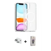 MARSİLYAN™- iPhone 11 Kılıf Siluet Minimal Prime - Siyah Bilvis 3D Cam Ekran Koruyucu + Pers Alüminyum Kamera Lens - YL