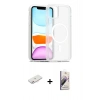 MARSİLYAN™- iPhone 11 Kılıf Siluet Minimal Prime - Siyah Bilvis 3D Mat Cam Ekran Koruyucu + Renkli Kamera Lens Koruma Cam - PE