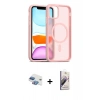 MARSİLYAN™- iPhone 11 Kılıf Siluet Minimal Prime - Siyah Bilvis 3D Mat Cam Ekran Koruyucu + Pers Alüminyum Kamera Lens - GI