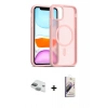 MARSİLYAN™- iPhone 11 Kılıf Siluet Minimal Prime - Siyah Bilvis 3D Mat Cam Ekran Koruyucu + Pers Alüminyum Kamera Lens - YL