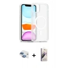 MARSİLYAN™- iPhone 11 Kılıf Siluet Minimal Prime - Siyah Bilvis 3D Mat Cam Ekran Koruyucu + Pers Alüminyum Kamera Lens - GI