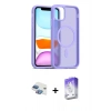 MARSİLYAN™- iPhone 11 Kılıf Siluet Minimal Prime - Siyah Bilvis 5in1 3D Magic Cam Ekran Koruyucu + Pers Alüminyum Kamera Lens - GI