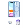 MARSİLYAN™- iPhone 11 Kılıf Siluet Minimal Prime - Siyah Bilvis 5in1 3D Magic Cam Ekran Koruyucu + Pers Alüminyum Kamera Lens - GI
