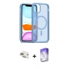 MARSİLYAN™- iPhone 11 Kılıf Siluet Minimal Prime - Siyah Bilvis 5in1 3D Magic Cam Ekran Koruyucu + Gold Pers Alüminyum Kamera Lens