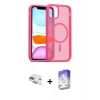 MARSİLYAN™- iPhone 11 Kılıf Siluet Minimal Prime - Siyah Bilvis 5in1 3D Magic Cam Ekran Koruyucu + Gold Pers Alüminyum Kamera Lens