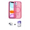 MARSİLYAN™- iPhone 11 Kılıf Siluet Minimal Prime - Siyah Bilvis 5in1 3D Magic Cam Ekran Koruyucu + Pers Alüminyum Kamera Lens - LT