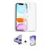 MARSİLYAN™- iPhone 11 Kılıf Siluet Minimal Prime - Siyah Bilvis 5in1 3D Magic Cam Ekran Koruyucu + Raze Metal Kamera Lens - MR