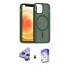 MARSİLYAN™- iPhone 11 Kılıf Siluet Minimal Prime - Siyah Bilvis 5in1 3D Magic Cam Ekran Koruyucu + Raze Metal Kamera Lens - MR