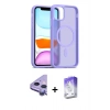 MARSİLYAN™- iPhone 11 Kılıf Siluet Minimal Prime - Siyah Bilvis 5in1 3D Magic Cam Ekran Koruyucu + Raze Metal Kamera Lens - MR