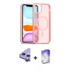 MARSİLYAN™- iPhone 11 Kılıf Siluet Minimal Prime - Siyah Bilvis 5in1 3D Magic Cam Ekran Koruyucu + Raze Metal Kamera Lens - MR