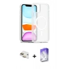 MARSİLYAN™- iPhone 11 Kılıf Siluet Minimal Prime - Siyah Bilvis 5in1 3D Magic Cam Ekran Koruyucu + Pers Alüminyum Kamera Lens - GD