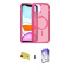 MARSİLYAN™- iPhone 11 Kılıf Siluet Minimal Prime - Siyah Bilvis 5in1 3D Magic Cam Ekran Koruyucu + Rainbow Kamera Lens Koruma Cam - KI