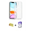 MARSİLYAN™- iPhone 11 Kılıf Siluet Minimal Prime - Siyah Bilvis 5in1 3D Magic Cam Ekran Koruyucu + Rainbow Kamera Lens Koruma Cam - KI