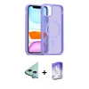 MARSİLYAN™- iPhone 11 Kılıf Siluet Minimal Prime - Siyah Bilvis 5in1 3D Magic Cam Ekran Koruyucu + Raze Metal Kamera Lens - MI