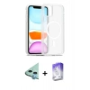 MARSİLYAN™- iPhone 11 Kılıf Siluet Minimal Prime - Siyah Bilvis 5in1 3D Magic Cam Ekran Koruyucu + Raze Metal Kamera Lens - MI