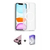 MARSİLYAN™- iPhone 11 Kılıf Siluet Minimal Prime - Siyah Bilvis 5in1 3D Magic Cam Ekran Koruyucu + Siyah Raze Metal Kamera Lens